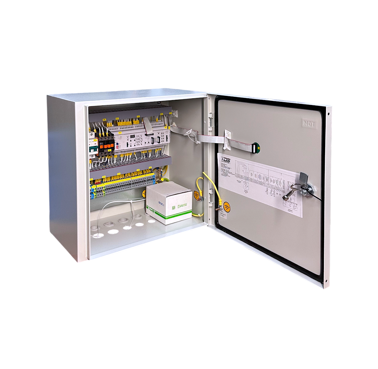 Шкаф управления вентилятором и 2 реверсивными клапанами до 4А ШУПВ1/2-4/1P-230-24(IP54)