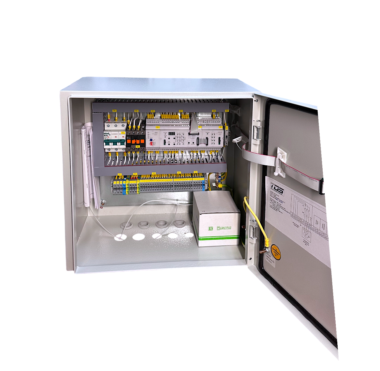 Шкаф управления вентилятором и 2 реверсивными клапанами до 16А ШУПВ1/2-16/1P-230-24(IP54)