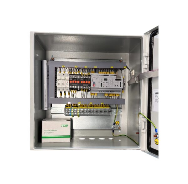 Шкаф управления 2 противопожарными задвижками с АВР до 1А ШУПЗ2-1-А(IP54)