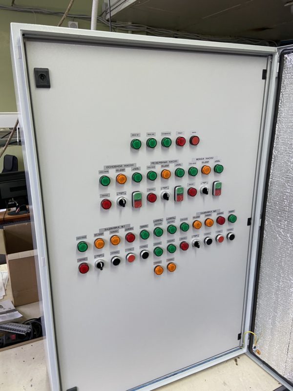 Шкаф управления пожарными насосами по схеме (Основной +Резервный+жокей ...