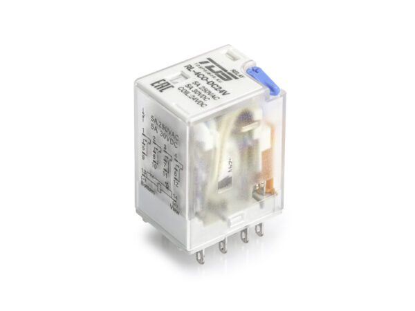 RL-4CO-DC24V-5 Катушка 24В, Ток коммутации 5А, 4 перекидных контакта