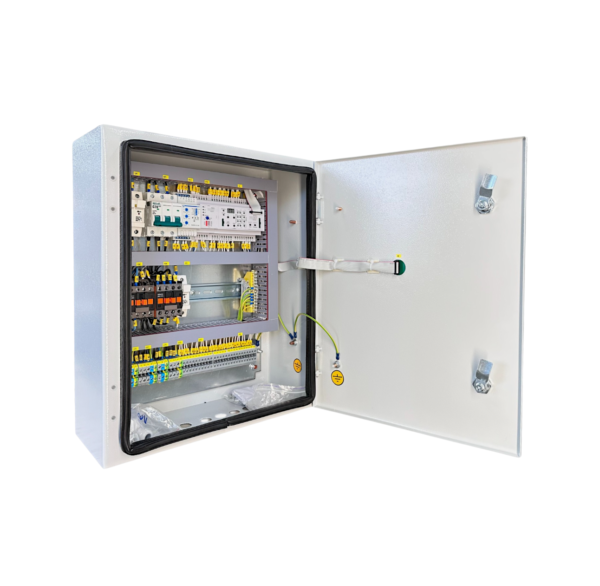 Шкаф управления 2 вентиляторами, клапаном и калорифером до 4А ШУПВ1/1/1-4/Х/1P/Х-ЭК-230-24(IP54)