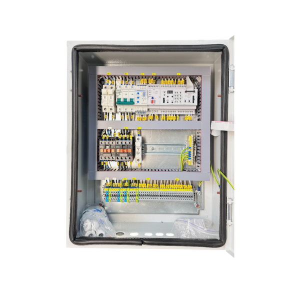 Шкаф управления 2 вентиляторами, клапаном и калорифером до 6А ШУПВ1/1/1-6/Х/1P/Х-ЭК-230-24(IP54)