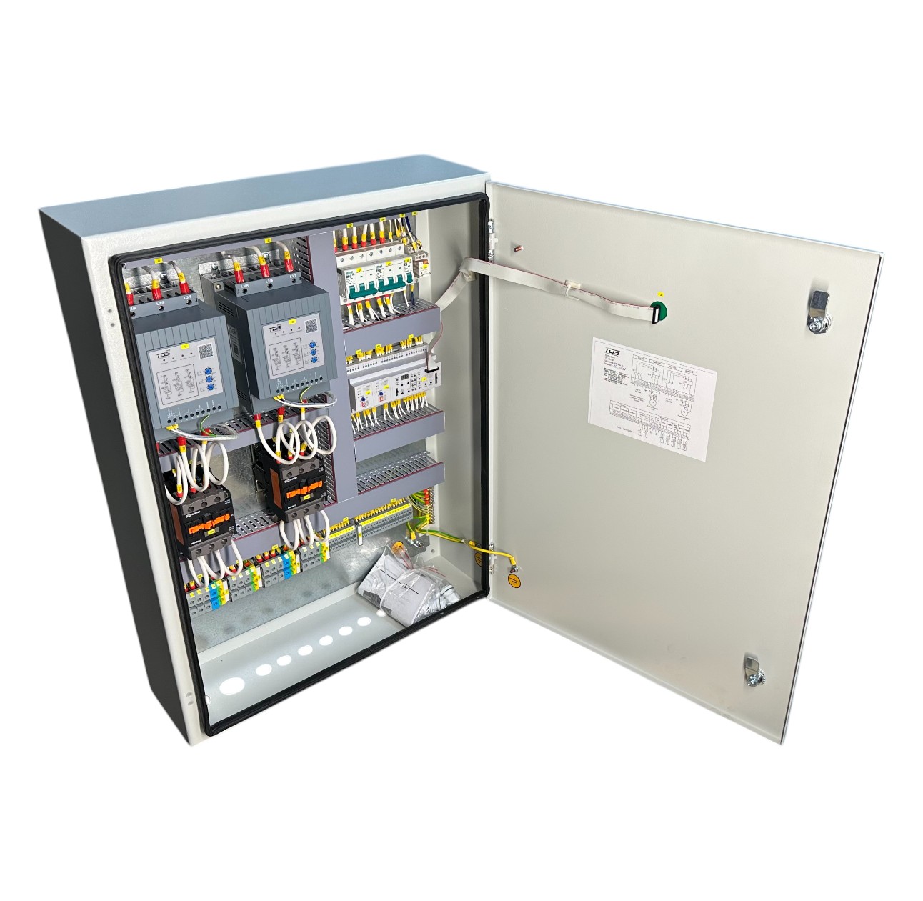 Шкаф управления 2 пожарными насосами: основной + резервный с плавным пуском до 8А ШУПН2-8-ПЛ(IP54)