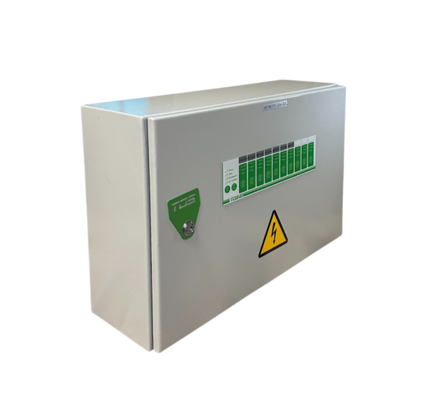 Шкаф управления 8 противопожарными клапанами 24В ШУПК8П-24-24(IP54) Шкаф управления 8 противопожарными клапанами 24В ШУПК8П-24-24(IP54)